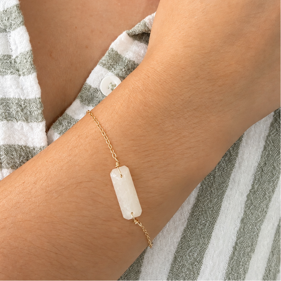 Milky Rectangle Bracelet