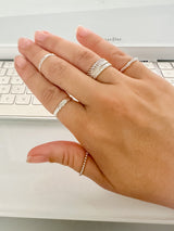 Thin Silver Rings