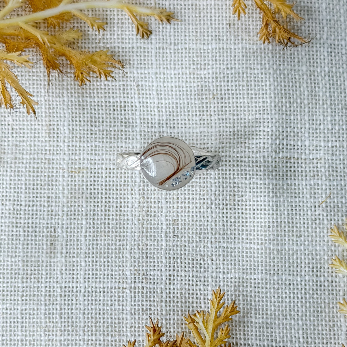 Milky Circle Ring