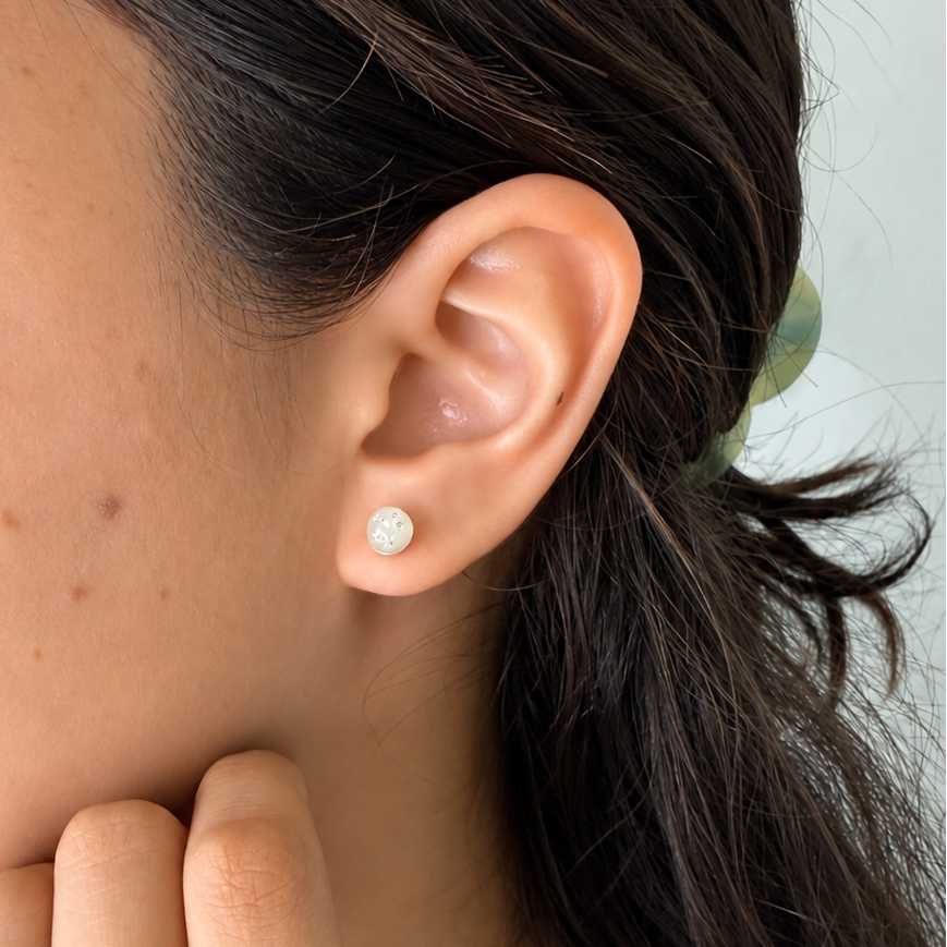 Milky Dot Earrings