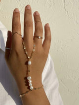 Pearl Hand Chain – Hecha a Mano en San Juan, PR | Baño en Oro  | Perlas Naturales de Agua Dulce
