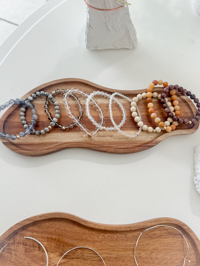 Elastic Gemstone Bracelets