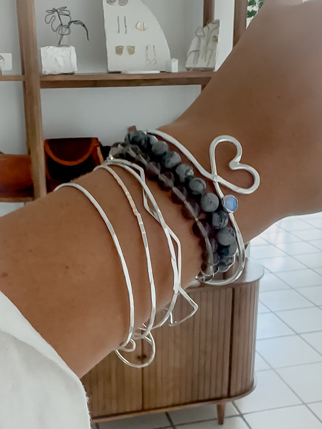 Zig Zag Bangle – Gold Filled or Sterling Silver