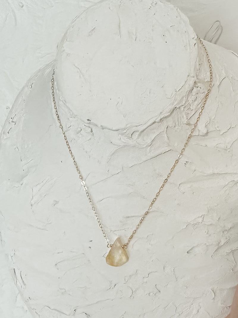 November- ✨ Citrine Drop Necklace