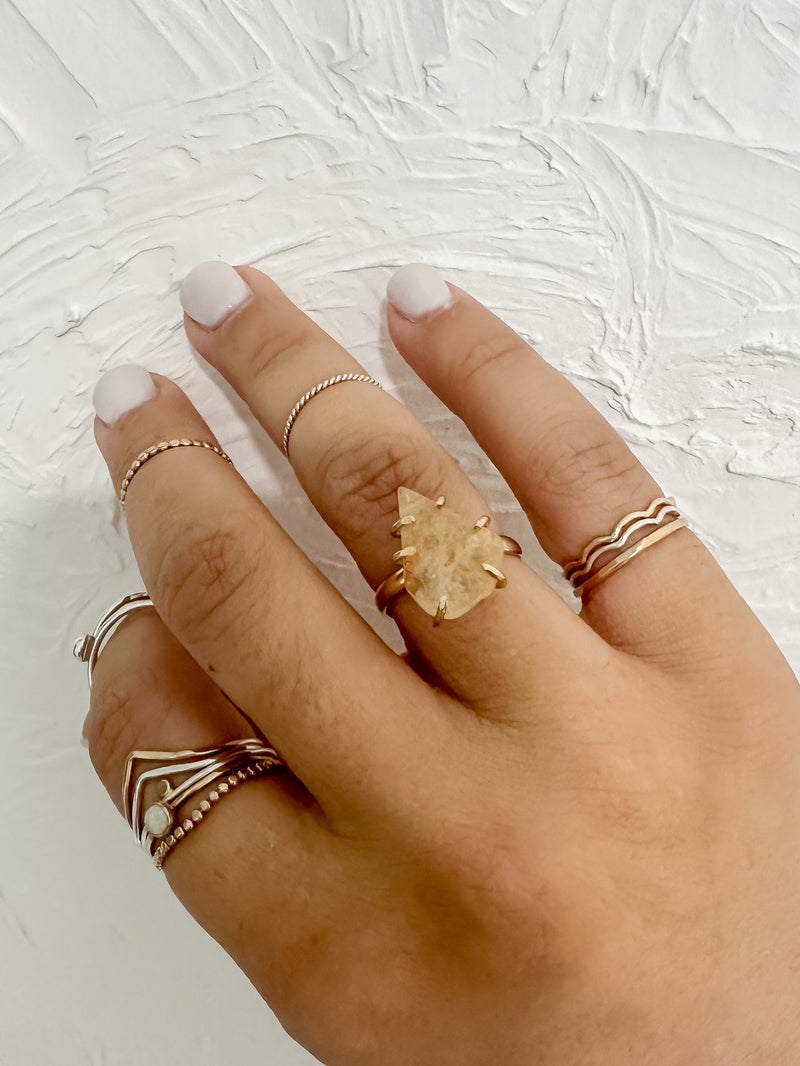 November- 💛 Citrine Ring in Gold