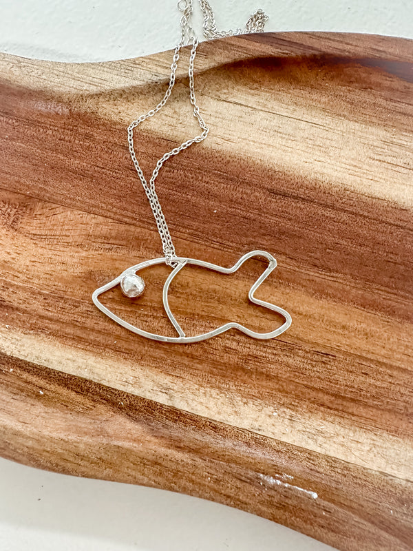 Silver Fish Necklace