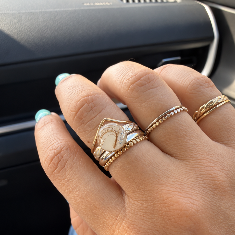 Milky Circle Ring