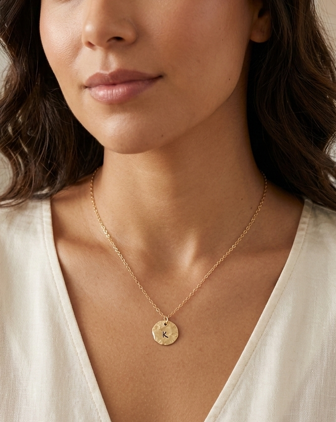 Coin Letter Necklace