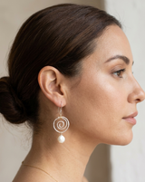 Pearl Spiral Earrings