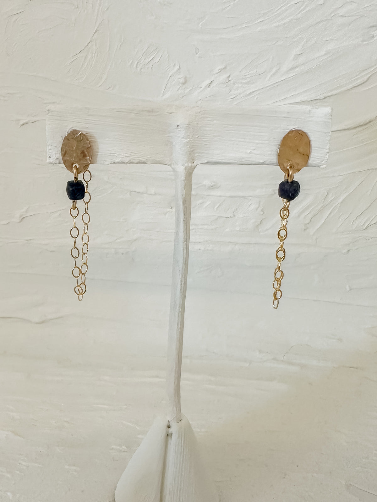 September: Sapphire Thread Earrings