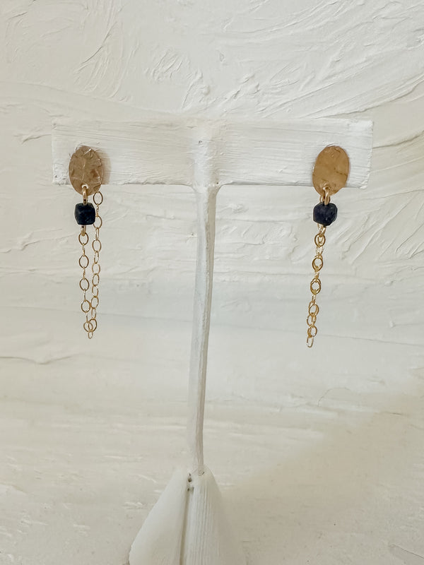 Sapphire Thread Earrings