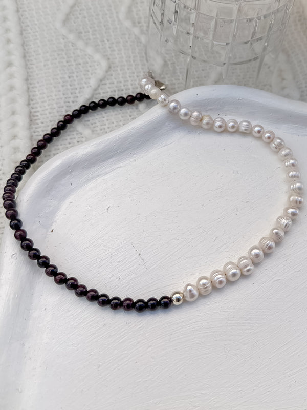 Pearls & Garnet Necklace (2)