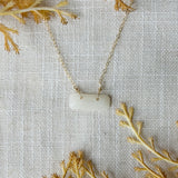Milky Rectangle Neckalce