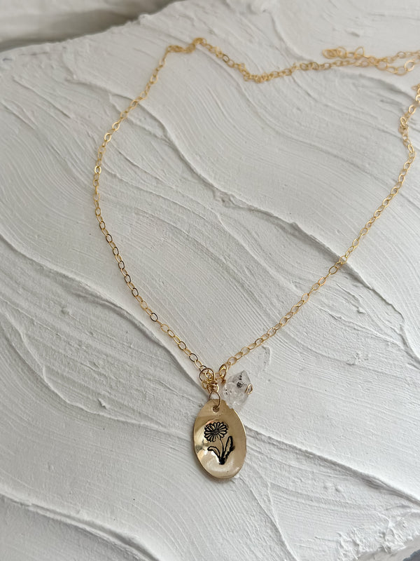 Daisy Gold Necklace