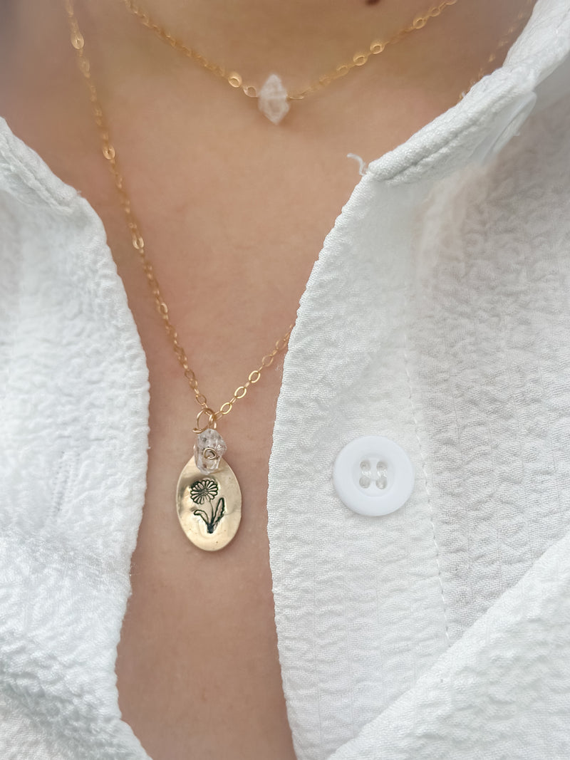 Daisy Gold Necklace