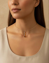 November-🔶 Citrine Pendant Choker