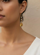 November-🟡 Citrine Drop Earrings