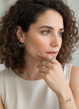 December-🌿 Gold Filled Turquoise Circle Ring