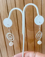 Pearl Spiral Earrings