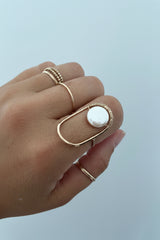 Pearl Halo Ring