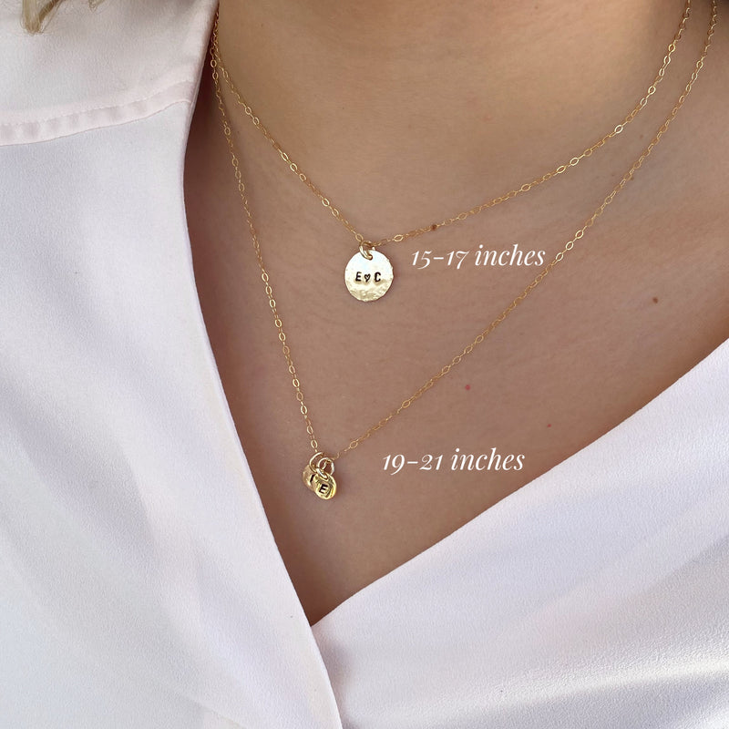 Personalized Coin Letters Necklace