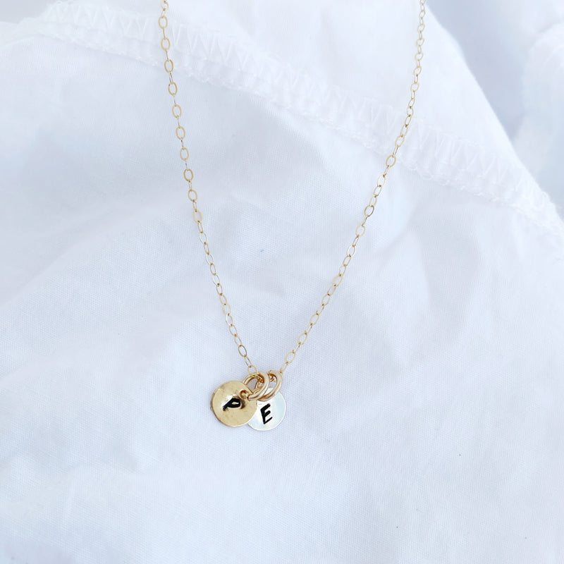 Personalized Coin Letters Necklace