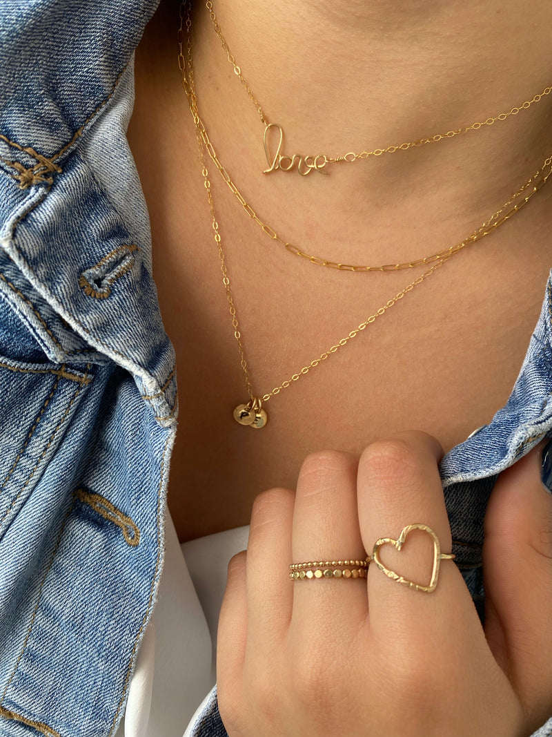 Personalized Coin Letters Necklace