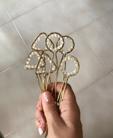 Pearl & Brass Hair Stick