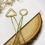 Pearl & Brass Hair Stick