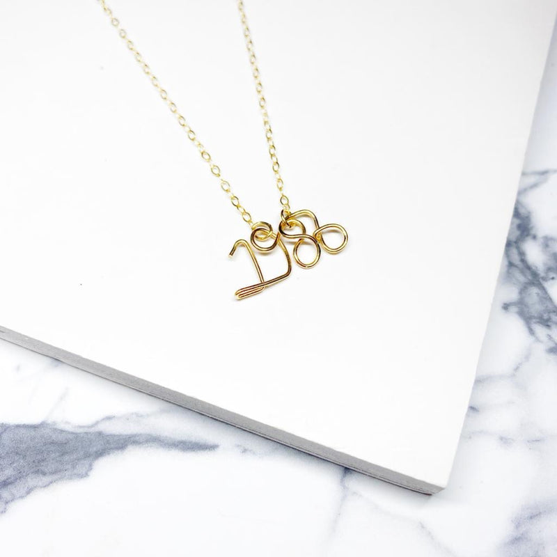 Year Necklace Gold
